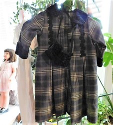 playpal green check coat bag